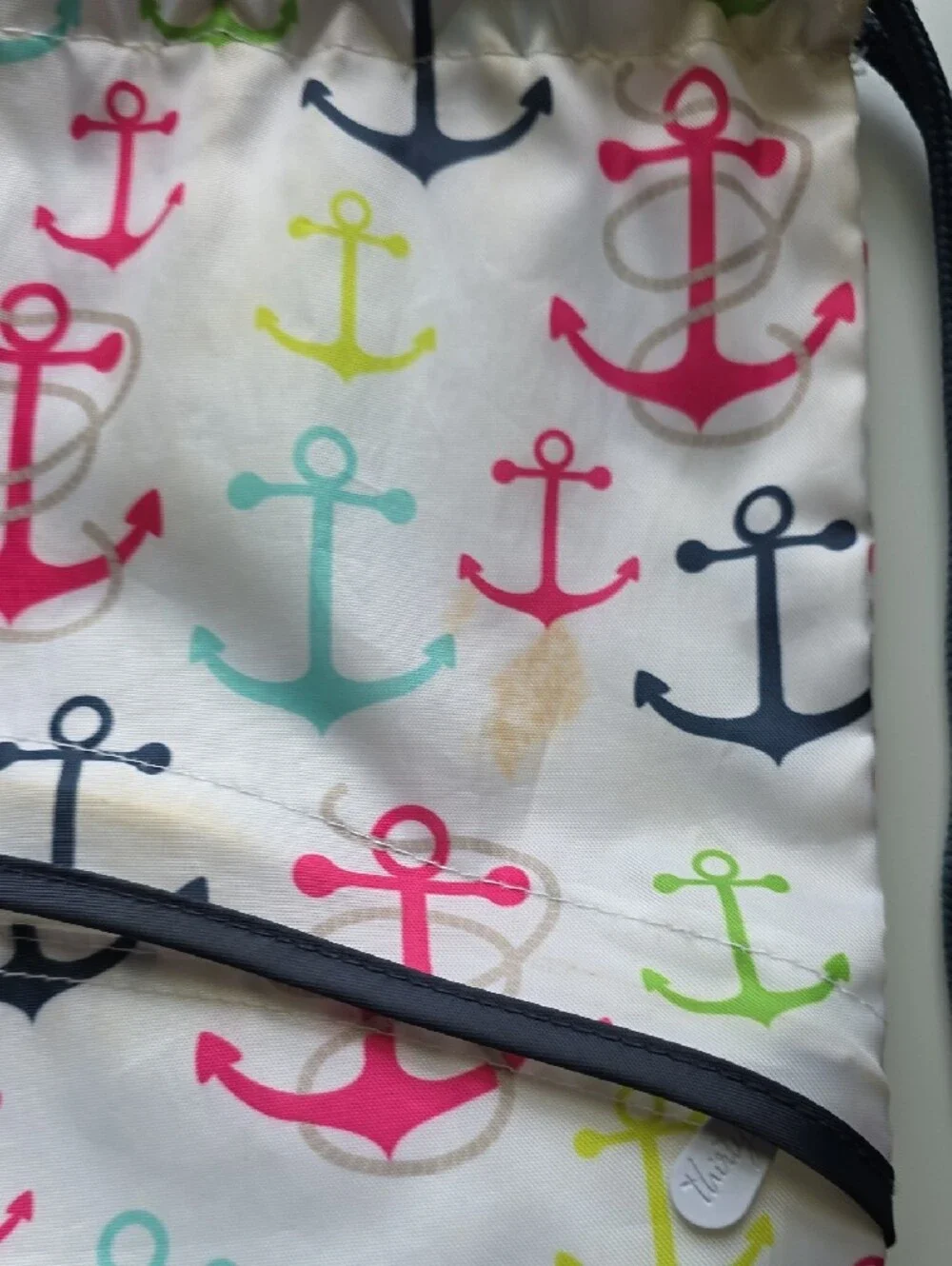Thirty-One Anchor Print Drawstring Backpack - Picture 3 of 6